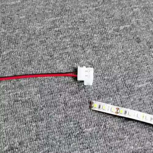 led低压贴片灯带免焊接头卡扣连接线2835/8mm 5050连接器焊线转接