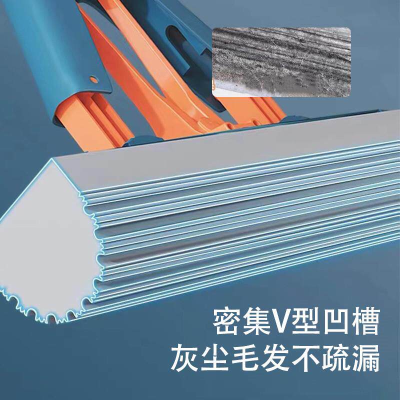 海绵拖把懒人强吸水家用大号免手洗一拖净拖布对折式胶棉拖把墩布