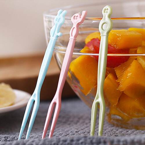 Household Disposable Fruit Fork Set - Boxed Plastic Fruit Sk