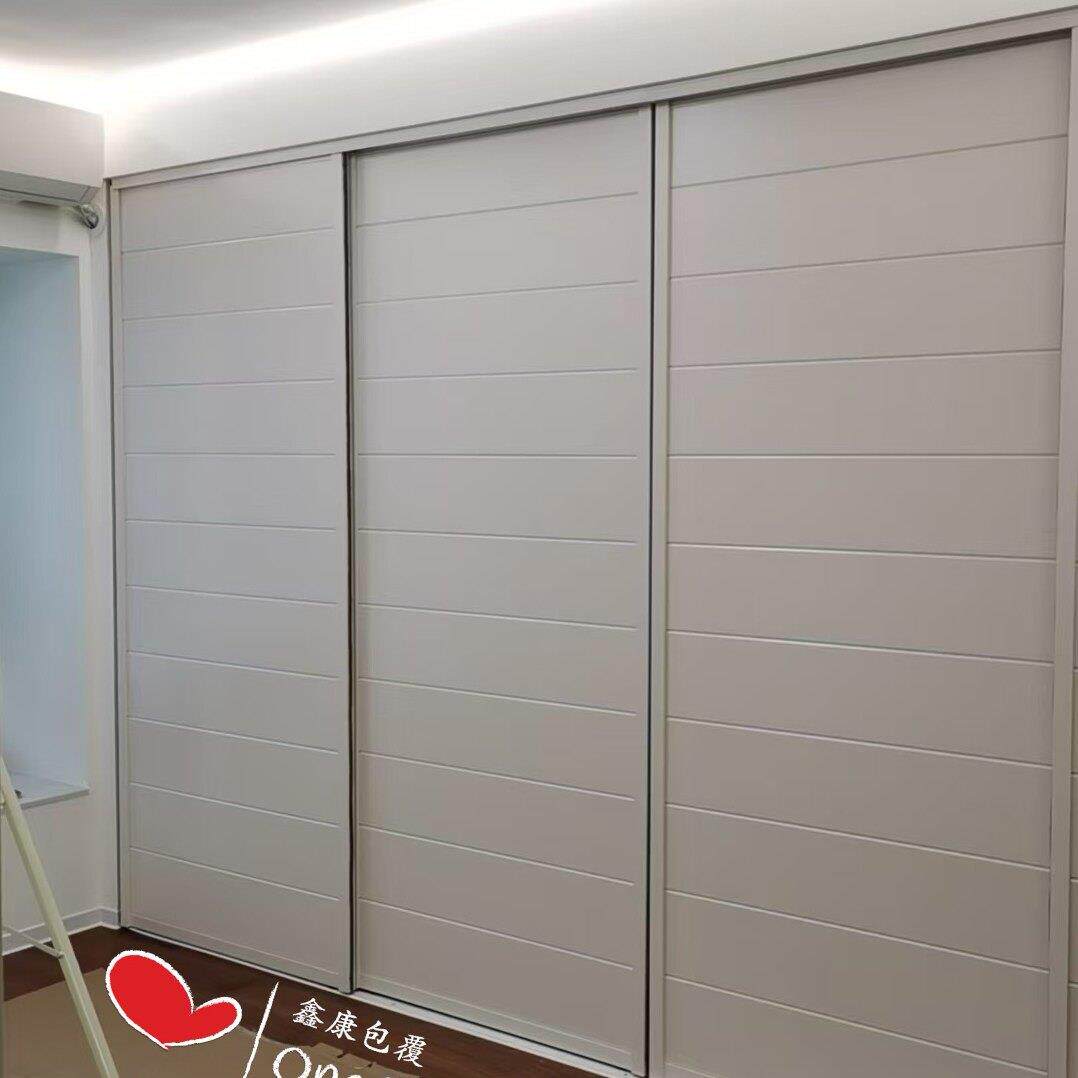 特价金属砌墙新款衣柜拉门环保百叶门钛镁合金移动门卧室拉门
