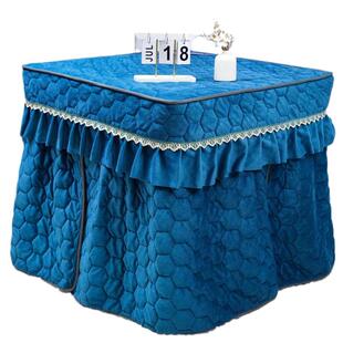 烤火桌子罩套加绒加厚烤火炉被四方形长方形茶几桌子取暖桌电炉罩