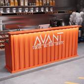 收工608用业风吧台银台奶茶店酒吧清吧餐饮店铺小型商铁待艺前台