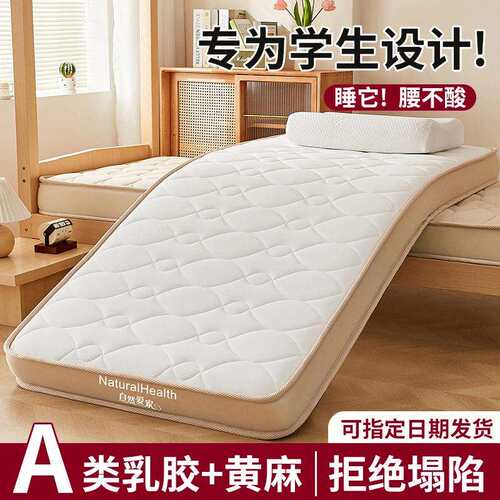 记忆棉乳胶床垫学生宿舍遮盖物软垫租房专用单人可折叠床褥垫通用