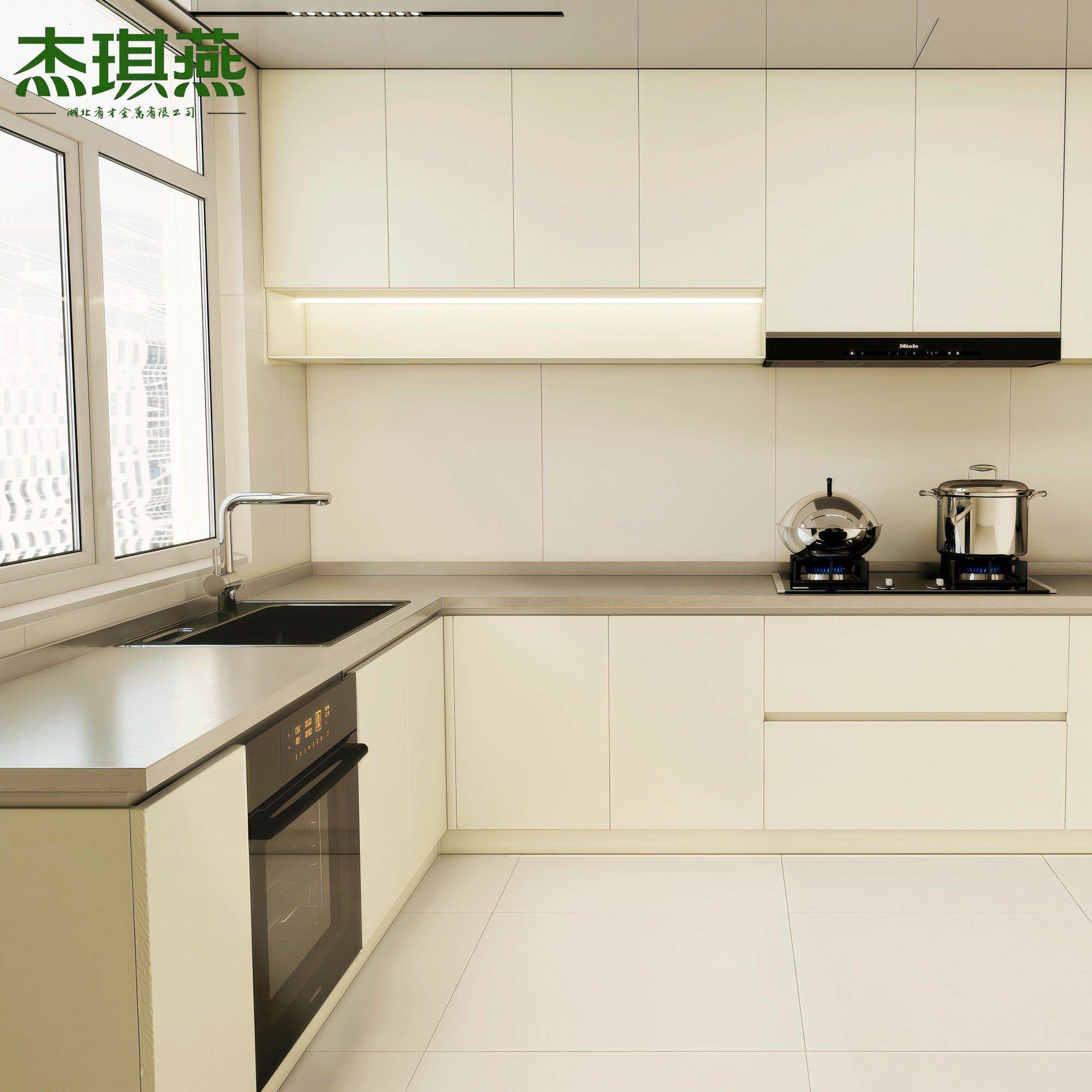 整体不锈钢厨房整体橱柜台面304加厚柜体家用一体灶台置物柜全屋