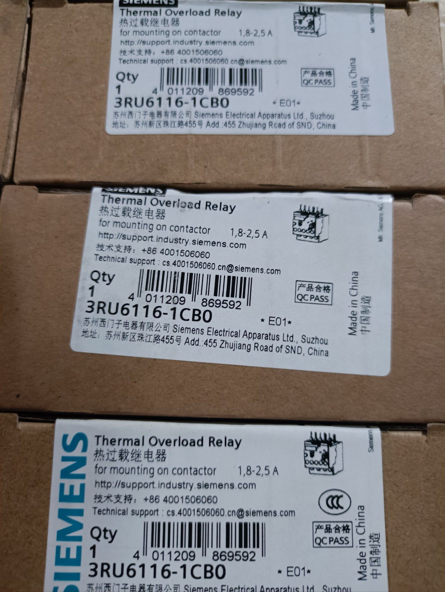 全新未拆封西门子3RU6116-1CB0继电器