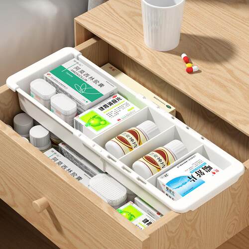 Scalable drawer organizer storage box, kitchen cutlery divid