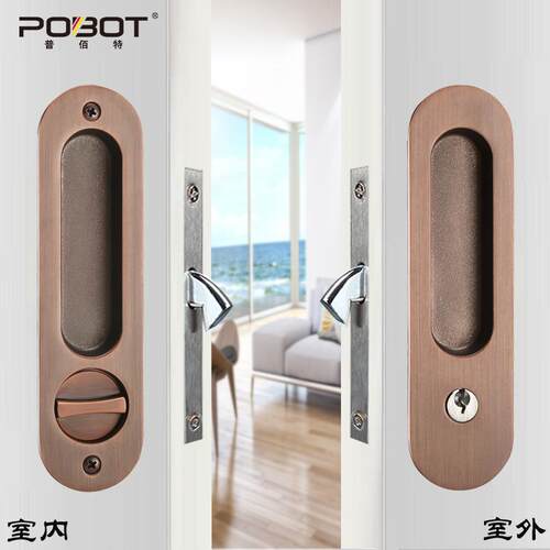 木门门推锁拉移门锁室内卧室厨房卫生门间隐形钩锁折POBOT普叠门