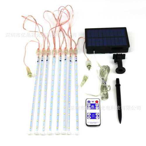 户外彩灯太阳能圣诞贴片灯管亮化活动亮化led观景流星雨场地装饰