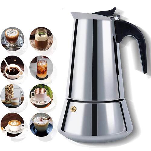Moka Pot Stainless Steel Coffee Pots Espresso Geyser Coffee