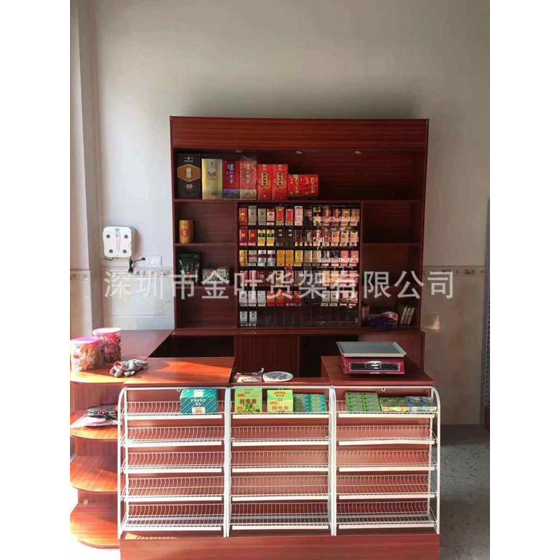 小型收银台收银台店电脑士多烟转角收银台简约便利店酒柜超市柜台