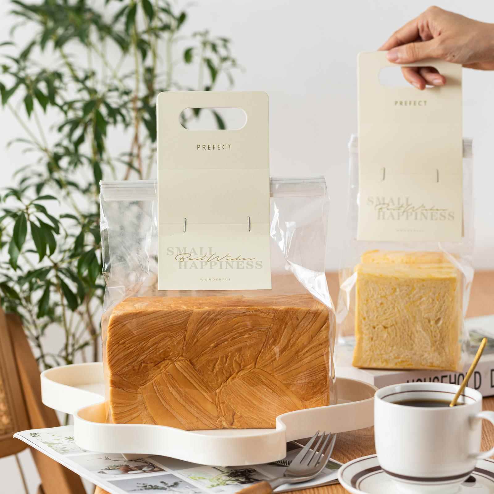 常温烘培厚切片面包加厚透明塑料袋吐司卷边面包打包手提包装袋子