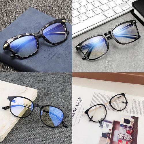 Women Men Blue Light Blocking Spectacles Anti Eyestrain Deco