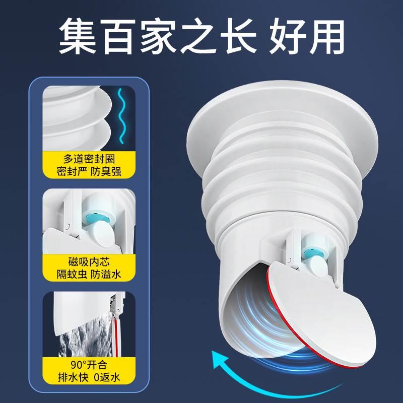 下水管道防臭密封圈硅胶塞厨房洗手盆洗衣机排水管堵口防返臭神器