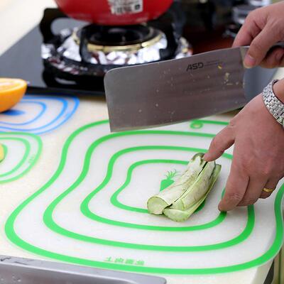 Transparent Flexible Frosted Categorized Cutting Board, Plas