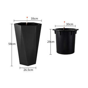 树脂落地 花盆简约北欧风格 大花盆特大号 懒人自动吸水塑料 YouKa