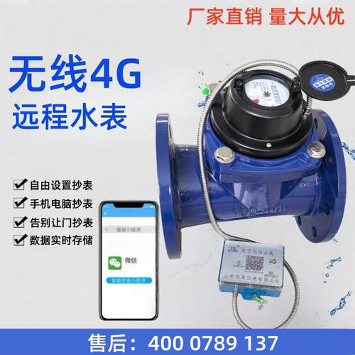 无线电子远传水表4G远程智能水表自来水4分485水表远程抄表DN50