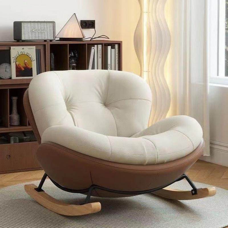 蜗牛摇摇椅阳台HIU55休闲客椅厅单人沙发轻摇奢椅椅成躺人家用懒