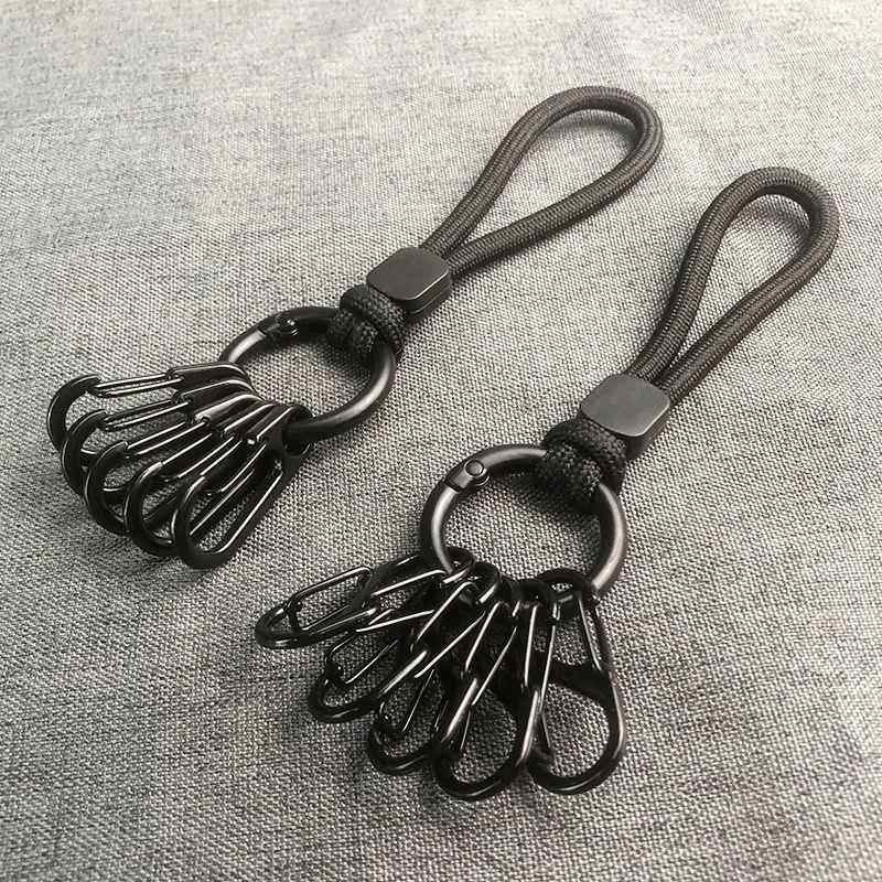 金属8字扣S型弹簧扣户外登山背包挂钩黑色防丢便携汽车挂件钥匙扣