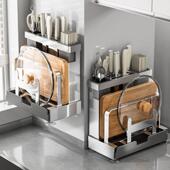 304不锈钢刀架置物架多功能菜板架菜刀筷笼一体刀具砧板壁挂收纳