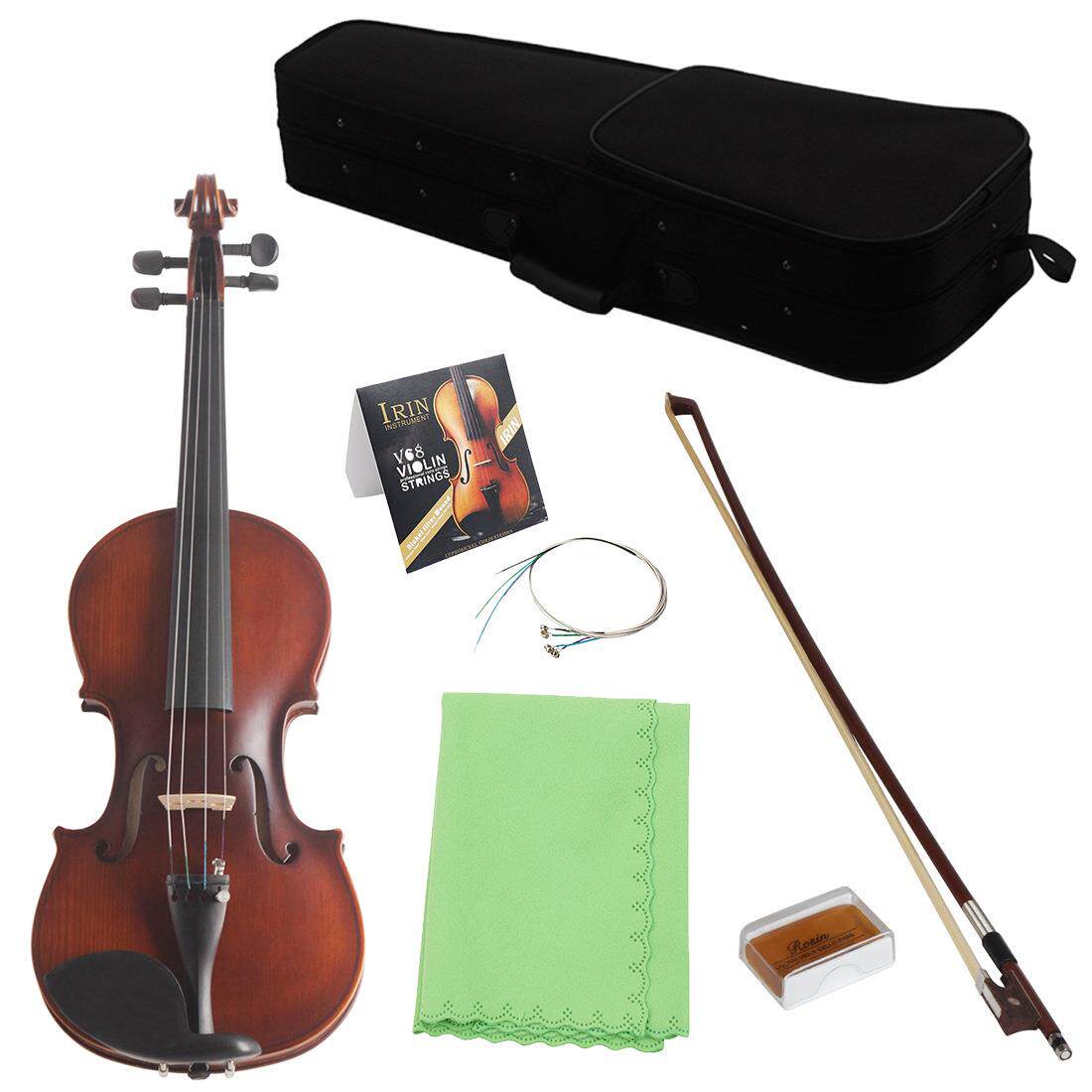 实木小提琴成人儿童初学练习演奏小提琴4/4-1/8小提琴送琴盒