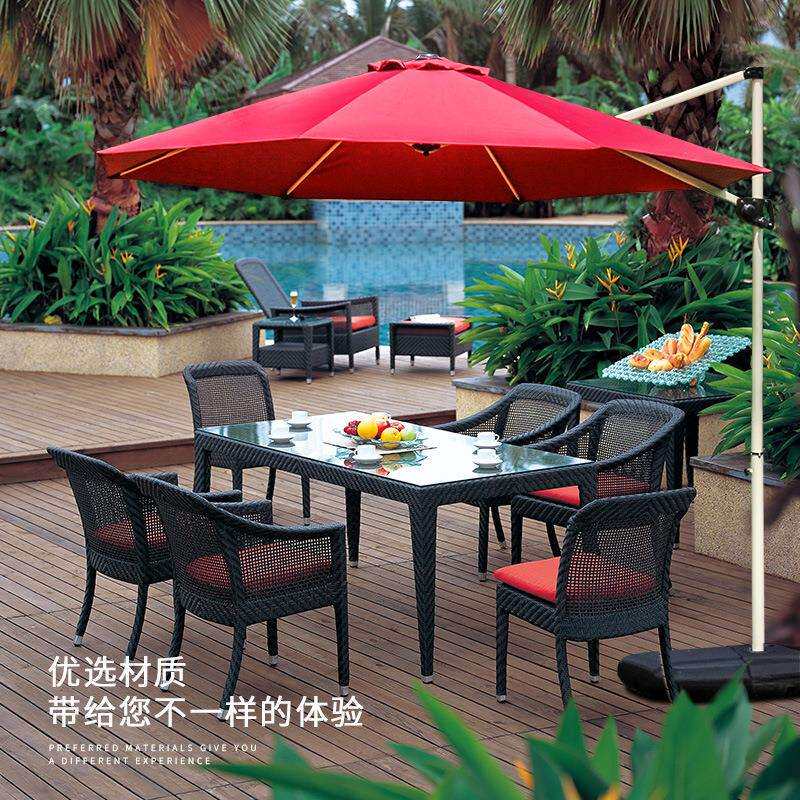 户外遮阳伞别墅罗马伞3米室外大太阳伞大型庭院伞室外露台摆摊伞