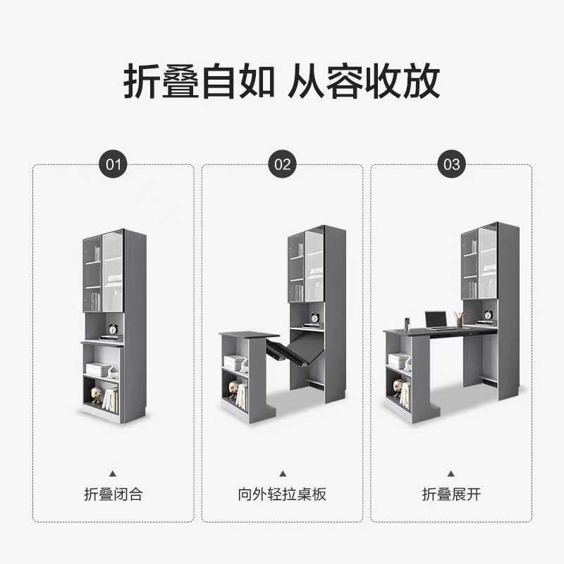 下翻式滑轨轨道可折叠桌伸缩桌桌面抽拉伸缩餐桌书桌隐藏五金配件