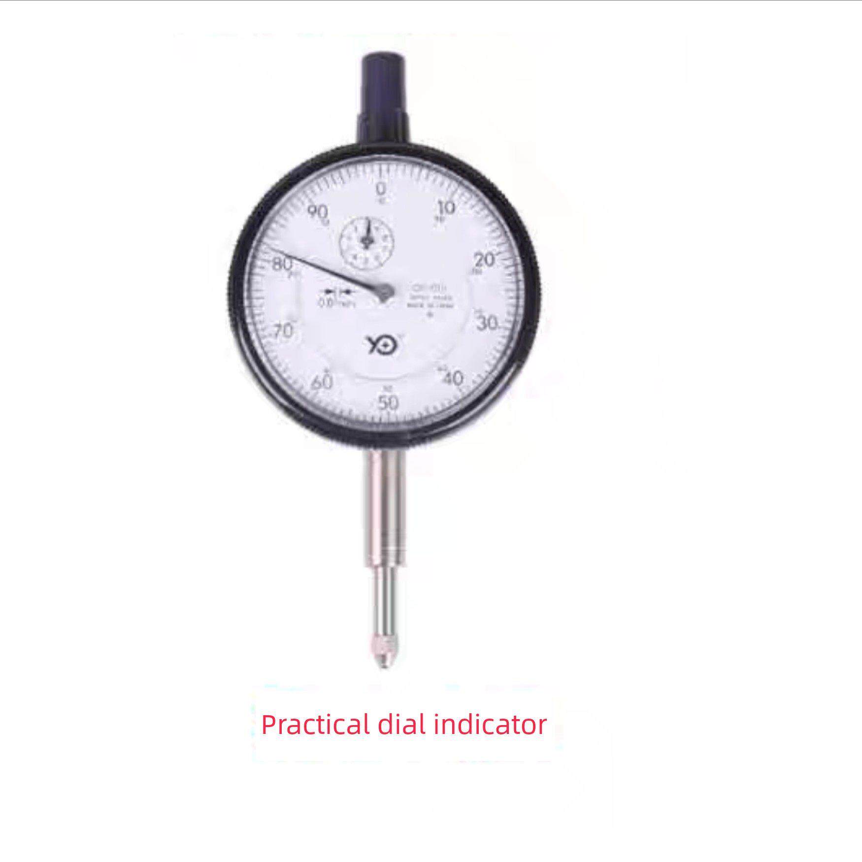 青羽机械百分表0-10mm0.01防震指示表指针式校准表