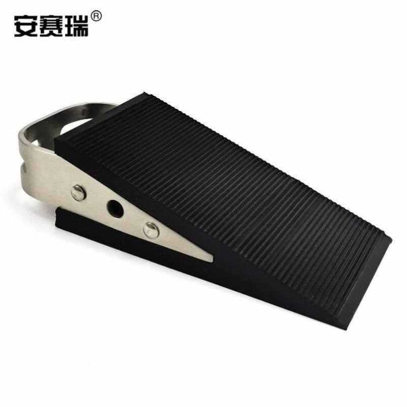 安赛瑞免打孔门塞门挡门吸门楔子不锈钢拉丝门阻地装式免钉安装防