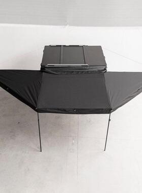 .户外野营装备80度车边帐篷便携式速W-LED WG开阳防雨侧边帐遮带