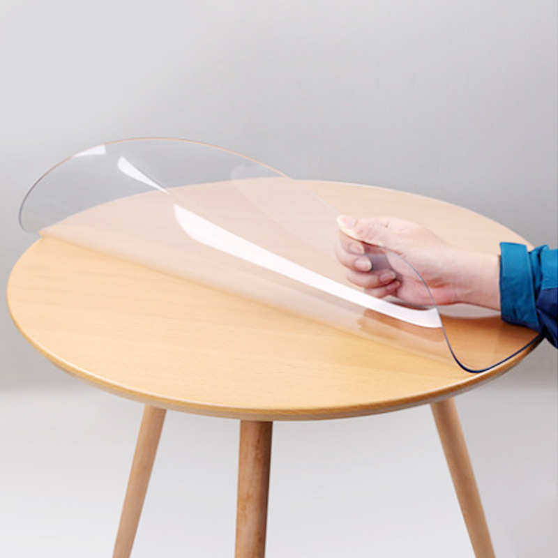 软玻璃pvc塑料圆桌布防水防油防烫免洗台布圆形透明餐桌垫水晶板