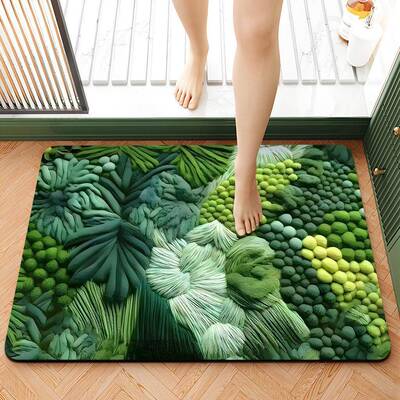 Entrance carpet, bathroom non slip foot mat, plush floor mat