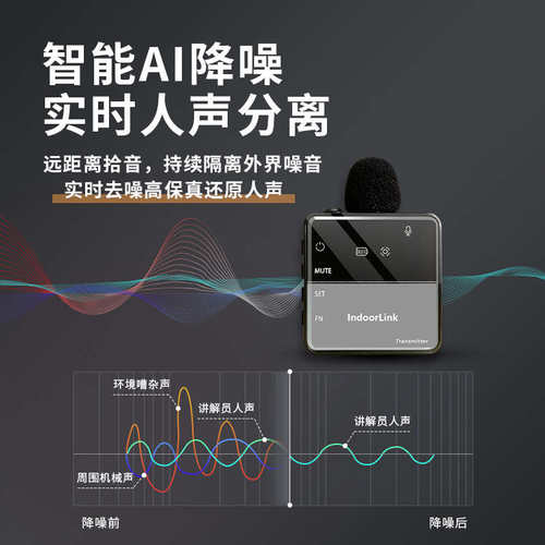 IndoorLink无线讲解器一对多政企接待参观展厅展馆导游团队讲解器