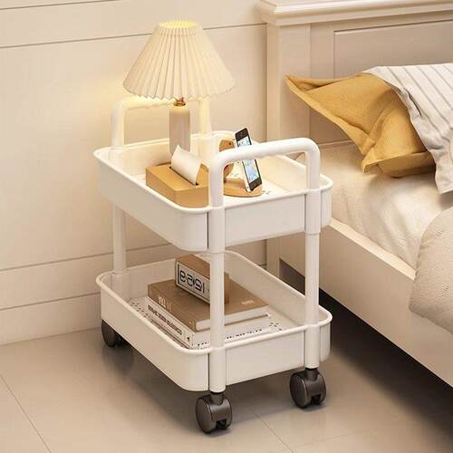 床头柜简约置物架夹缝收纳层架沙发边柜可移动收纳柜边几床头侧边