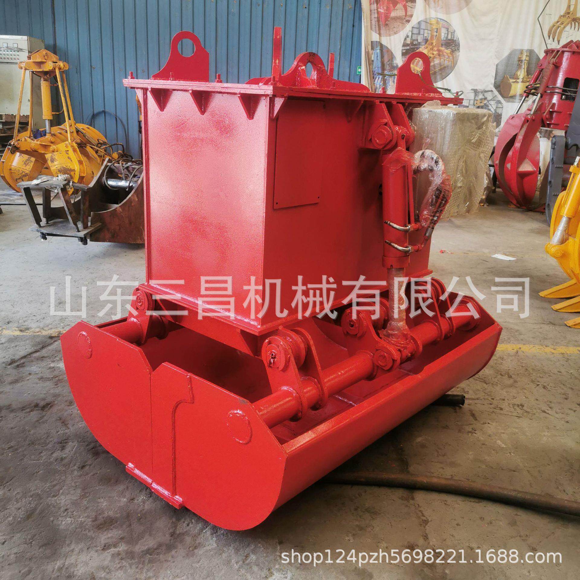 三昌航吊移动式电动无线遥控操作贝型斗下水沟河道淤泥挖机贝型斗