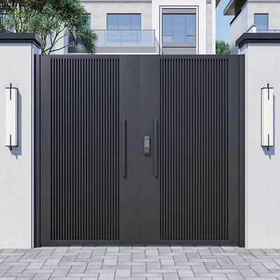 铝艺双开门花园门庭院门别墅大门双开铝合金院子门电动自建房院门