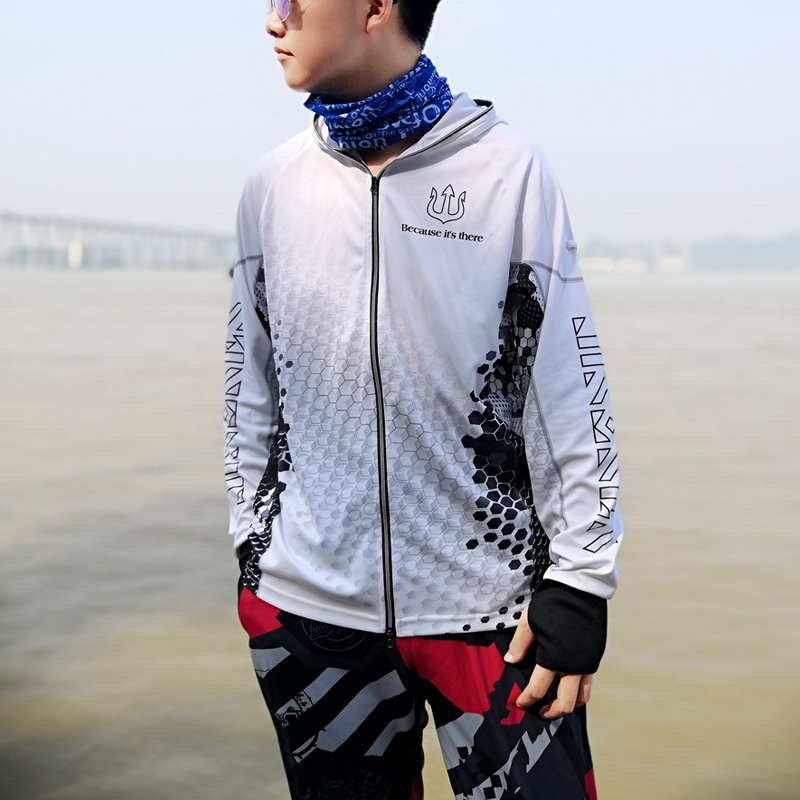 夏季防晒钓鱼服套装男款户外透气防紫外线垂钓服装速干超薄防晒衣