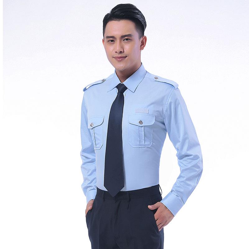高档DBX袖inu北京鑫都男女春秋款外穿税服衬衣长工装裤J衬衫工作