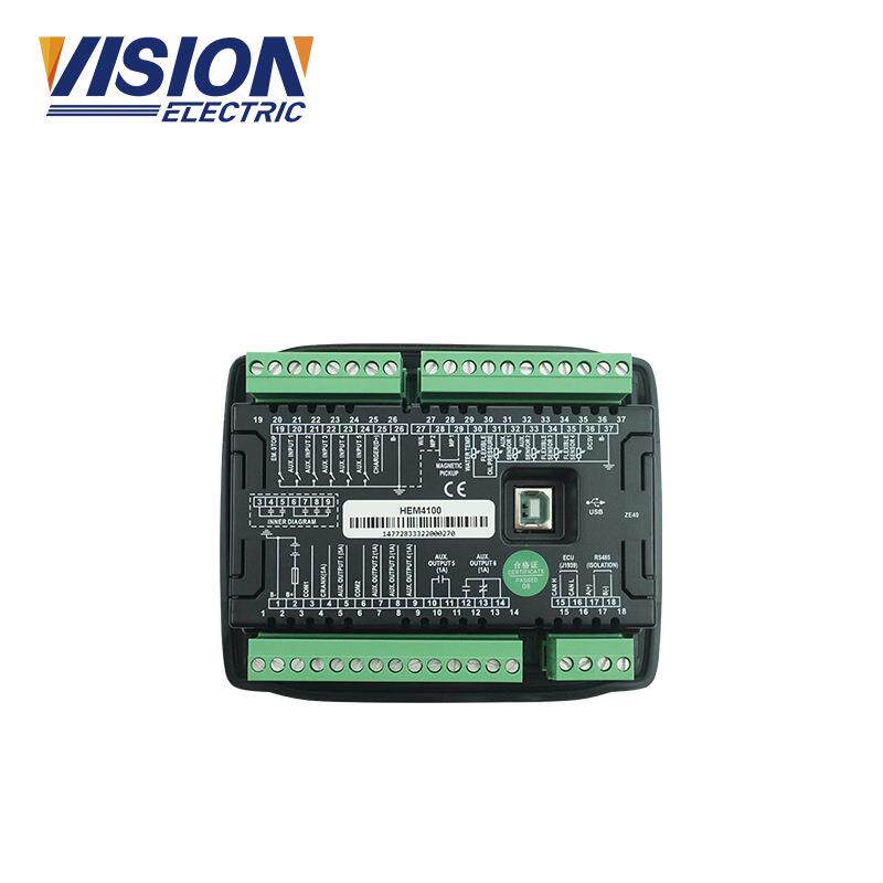 HEM4100发电机组控制器HEM4000众智自动启停控制面板液晶显示屏