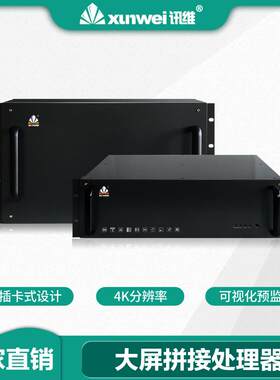 讯维16进16出图像拼接处理器16路液晶拼接屏处理器插卡式拼控主机