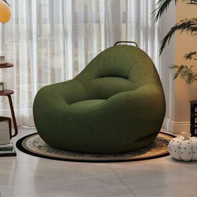 懒人沙发单人睡可躺阳新款可室台豆袋休闲复古卧房DKN间榻榻米小