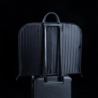 西现货商务黑色袋条纹西装收纳袋精诚装无纺布服防尘皮手提服包装