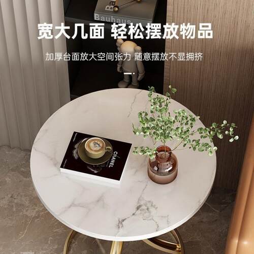 沙发边奢几LAC轻客厅家用可桌移动小茶圆几阳台小桌简约创意床头