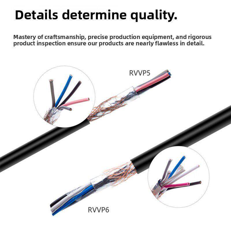 国标无氧纯铜监控电源线RVV2芯3多4芯0.75 1.0 1.5平方软护套电线