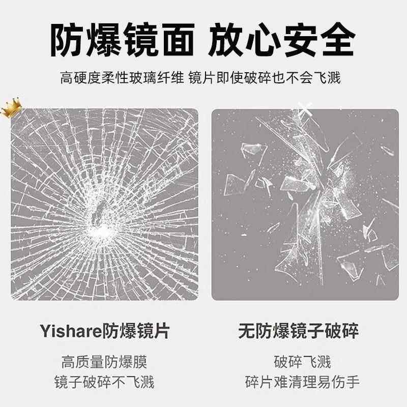 新款简约剪理发店镜台发廊发带灯潮镜挂墙单HLM面款美发店镜子烫