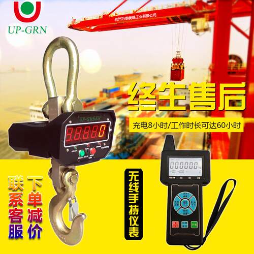 杭州万泰直视电子吊秤5吨行车秤/5t吊钩秤OCS-H可选配无线手打印