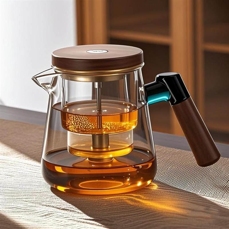 耐热飘逸杯泡茶壶茶水分离2025新款全玻璃内胆加厚胡桃木沏茶杯子