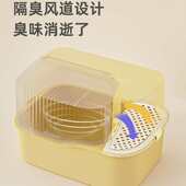 盆屎盆子号式 用品猫溅砂走廊厕所防防臭猫砂猫外猫全封闭盆子