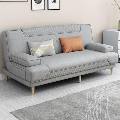 发床简易沙折叠床两HGV用客厅小户型布艺发懒人沙沙发