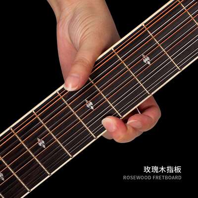 吉41寸云杉木椴木面板胶背奏1弦民谣GWJ吉他吉他guitar成人2演级