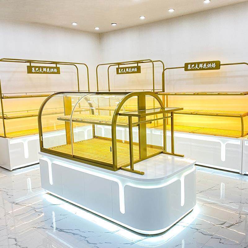 展示柜面柜中岛柜边柜蛋糕店展示架柜台铁艺烤漆中岛柜面展柜工厂